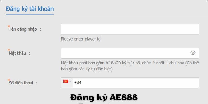 Các bước đăng ký AE888 siêu tốc siêu đơn giản