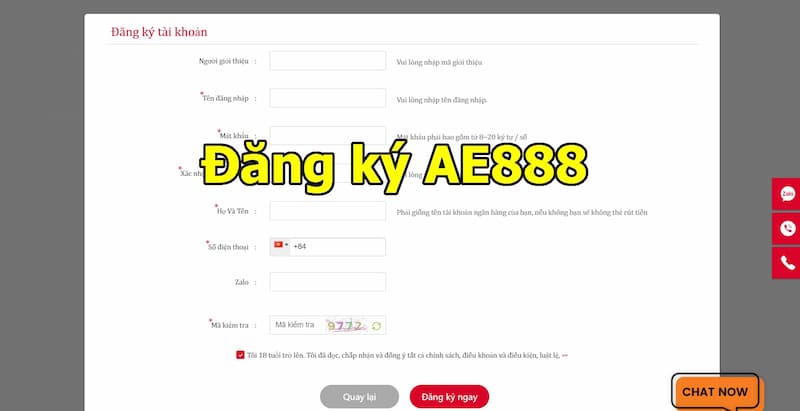 Câu hỏi thường gặp trong khi đăng ký AE888