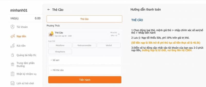 Một số câu hỏi thường gặp khi nạp tiền AE888